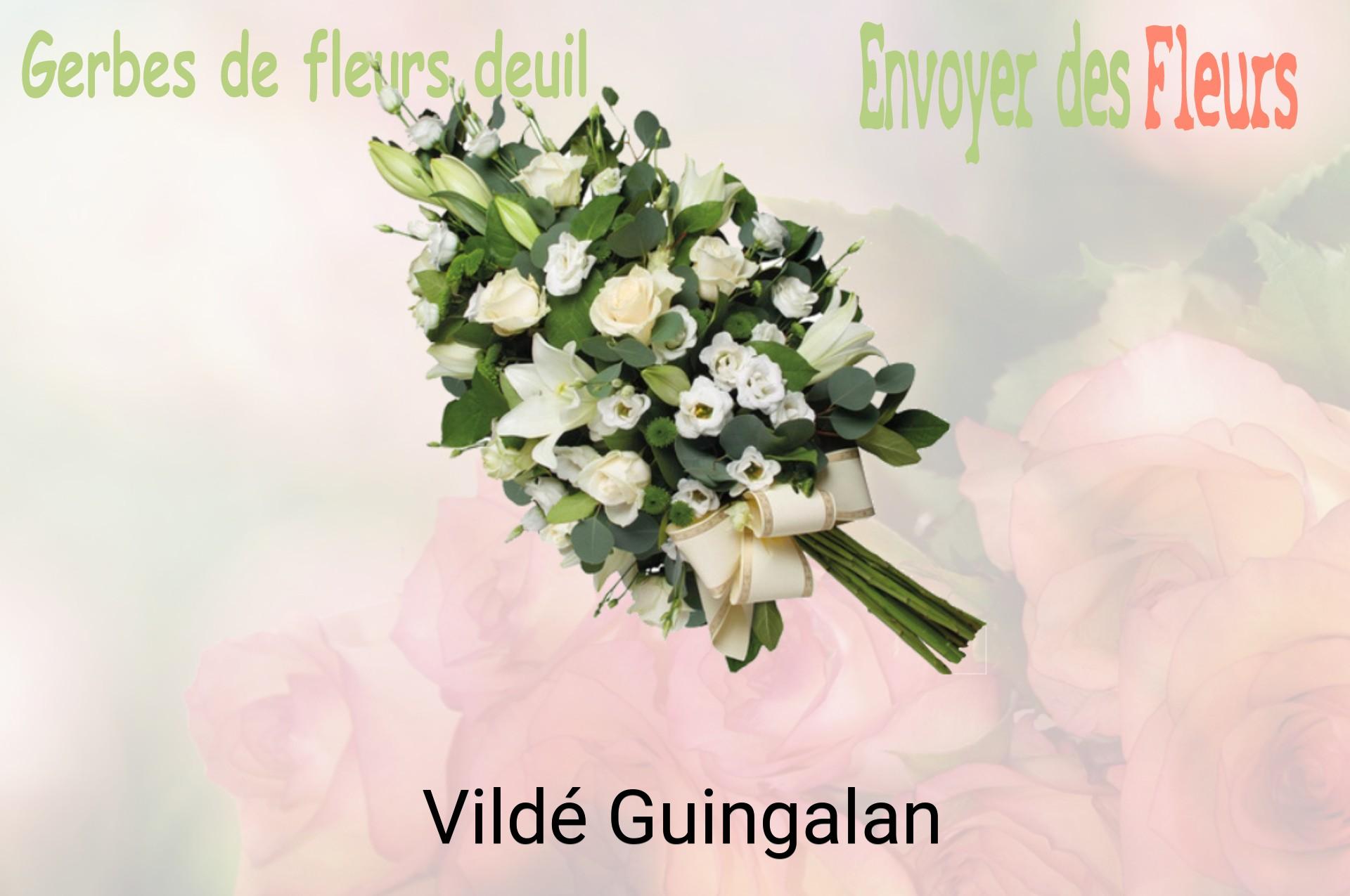 Gerbe de fleurs de deuil livrée à Vildé-Guingalan